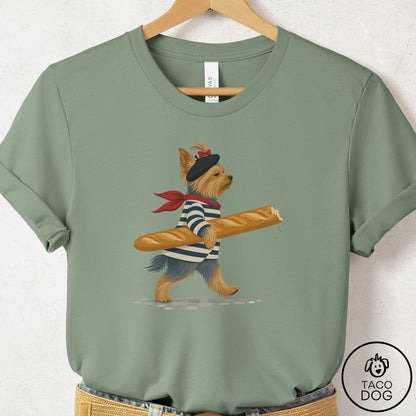 Yorkshire Terrier Yorkie French T-Shirt Sage Taco-Dog