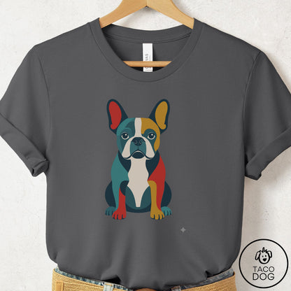 French Bulldog Frenchie Color Block T-Shirt