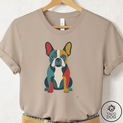 French Bulldog Frenchie Color Block T-Shirt