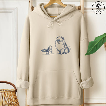 Pomeranian & Frog Hoodie Sand Taco-Dog