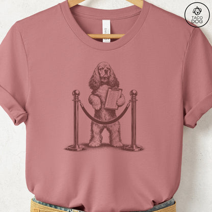 Cocker Spaniel Bouncer T-Shirt Heather Mauve Taco-Dog
