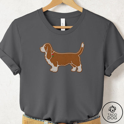 Basset Hound Gingerbread T-Shirt Asphalt Taco-Dog