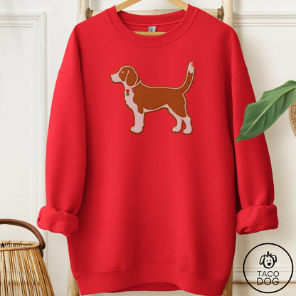 Beagle Gingerbread Sweatshirt Red Taco-Dog