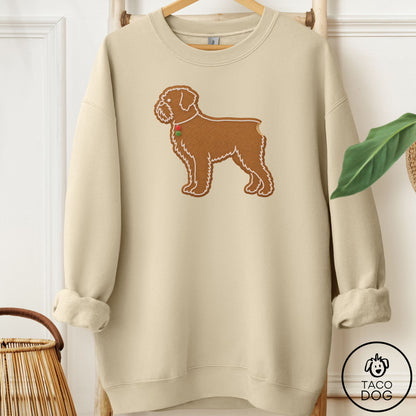 Brussels Griffon Gingerbread Sweatshirt Sand Taco-Dog