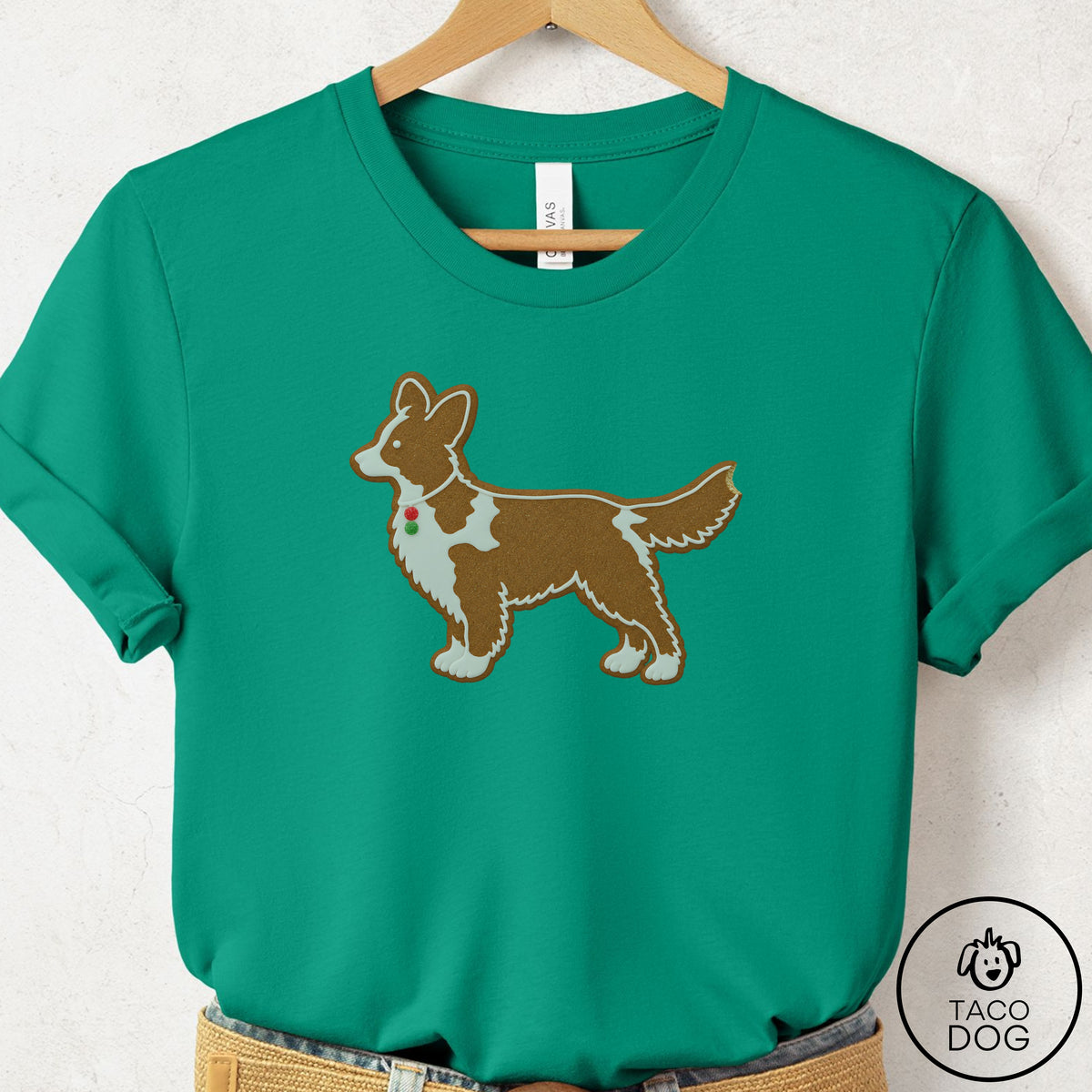 Cardigan Welsh Corgi Gingerbread T-Shirt Kelly Taco-Dog
