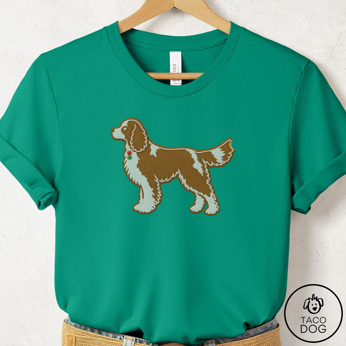 Cavalier King Charles Spaniel Gingerbread T-Shirt Kelly Taco-Dog