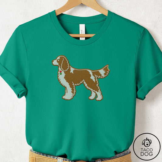 Cavalier King Charles Spaniel Gingerbread T-Shirt Kelly Taco-Dog