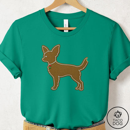 Chihuahua Gingerbread T-Shirt Kelly Taco-Dog