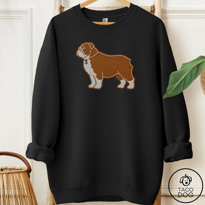 English Bulldog Gingerbread Sweatshirt