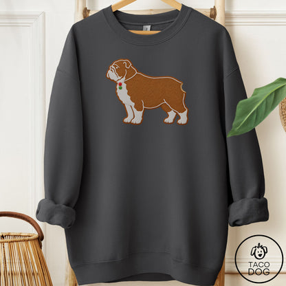 English Bulldog Gingerbread Sweatshirt