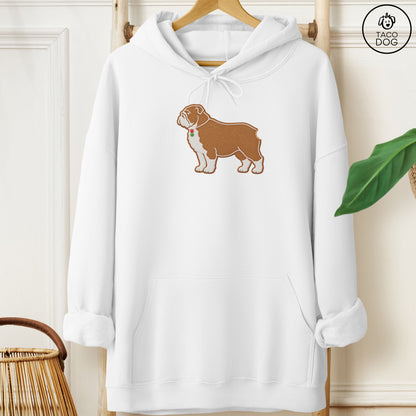 English Bulldog Gingerbread Hoodie