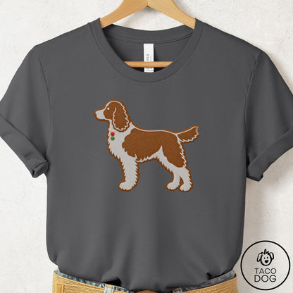 Springer Spaniel Gingerbread T-Shirt Asphalt Taco-Dog