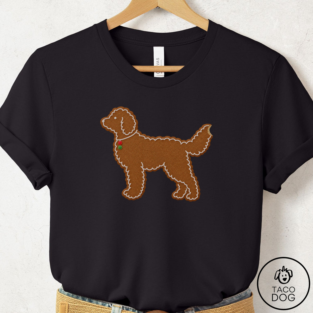 Doodle Gingerbread T-Shirt, design close-up