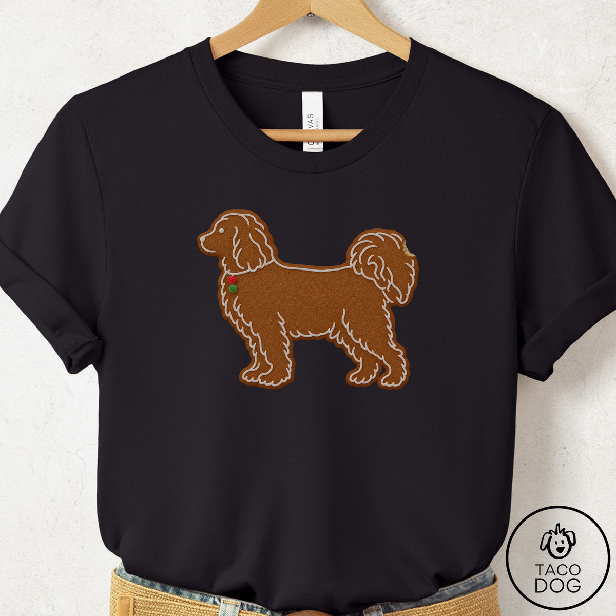 Havanese Gingerbread T-Shirt, design close-up