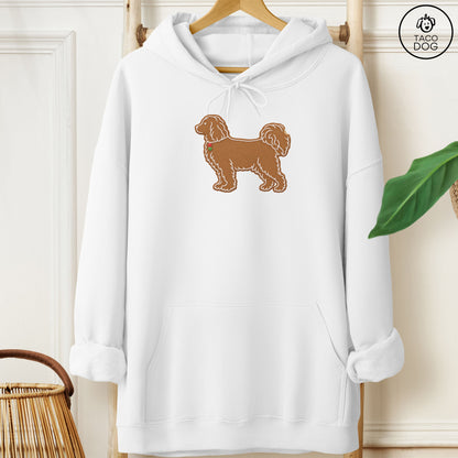 Havanese Gingerbread Hoodie White Taco-Dog