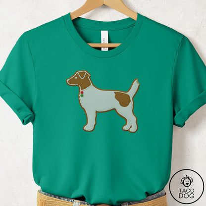 Jack Russell Gingerbread T-Shirt Kelly Taco-Dog
