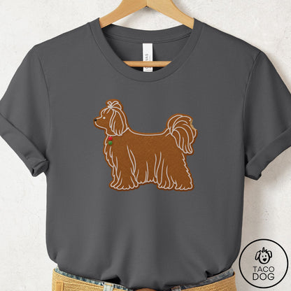 Maltese Gingerbread T-Shirt Asphalt Taco-Dog
