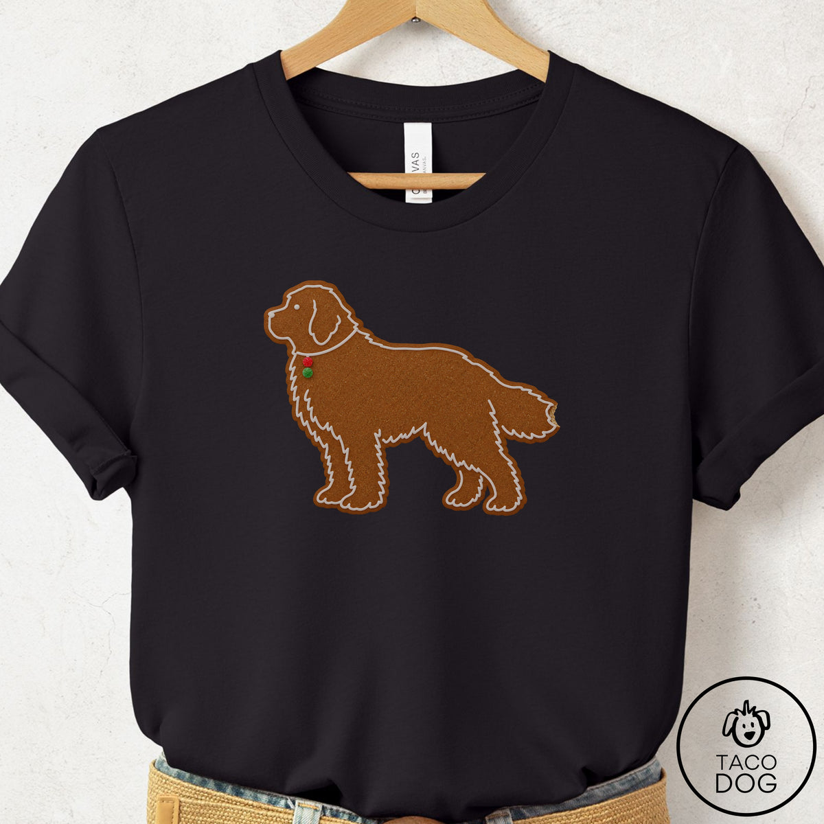 Newfoundland Gingerbread T-Shirt, design close-up