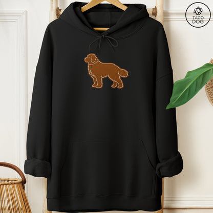 Newfoundland Gingerbread Hoodie Black Taco-Dog