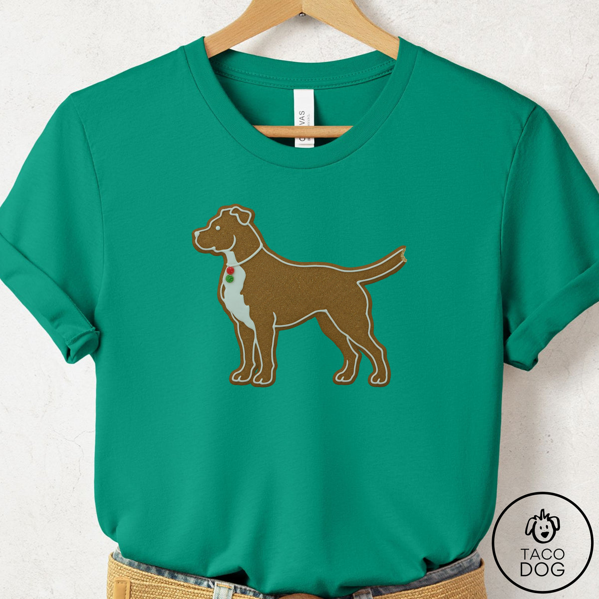 Pitbull Gingerbread T-Shirt Kelly Taco-Dog