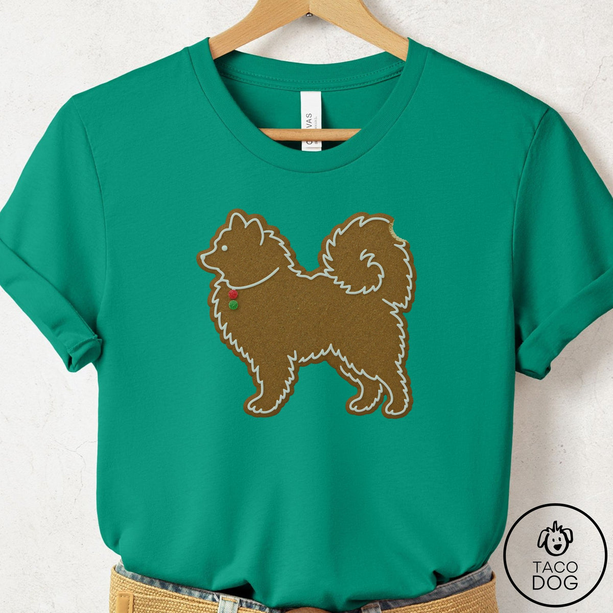 Pomeranian Gingerbread T-Shirt Kelly Taco-Dog