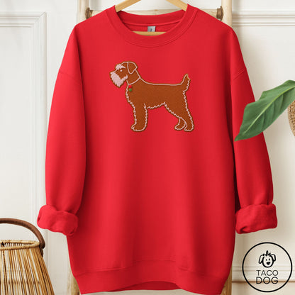 Schnauzer Gingerbread Sweatshirt Red Taco-Dog
