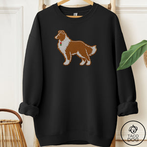 Shetland Sheepdog Gingerbread Sweatshirt Black Taco-Dog
