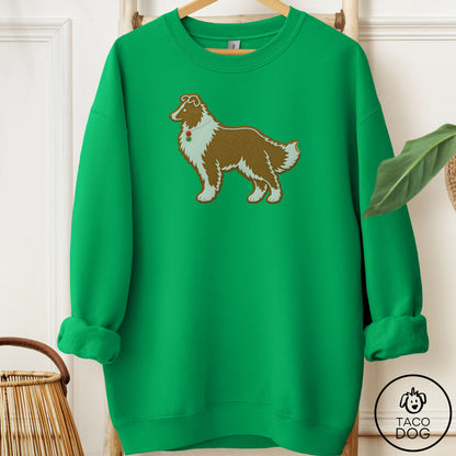 Shetland Sheepdog Gingerbread Sweatshirt Irish Green Taco-Dog
