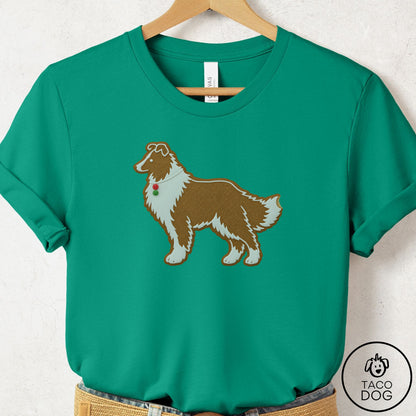 Shetland Sheepdog Gingerbread T-Shirt Kelly Taco-Dog
