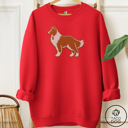 Shetland Sheepdog Gingerbread Sweatshirt Red Taco-Dog