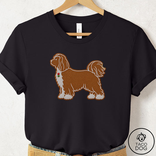 Shih Tzu Gingerbread T-Shirt Black Taco-Dog