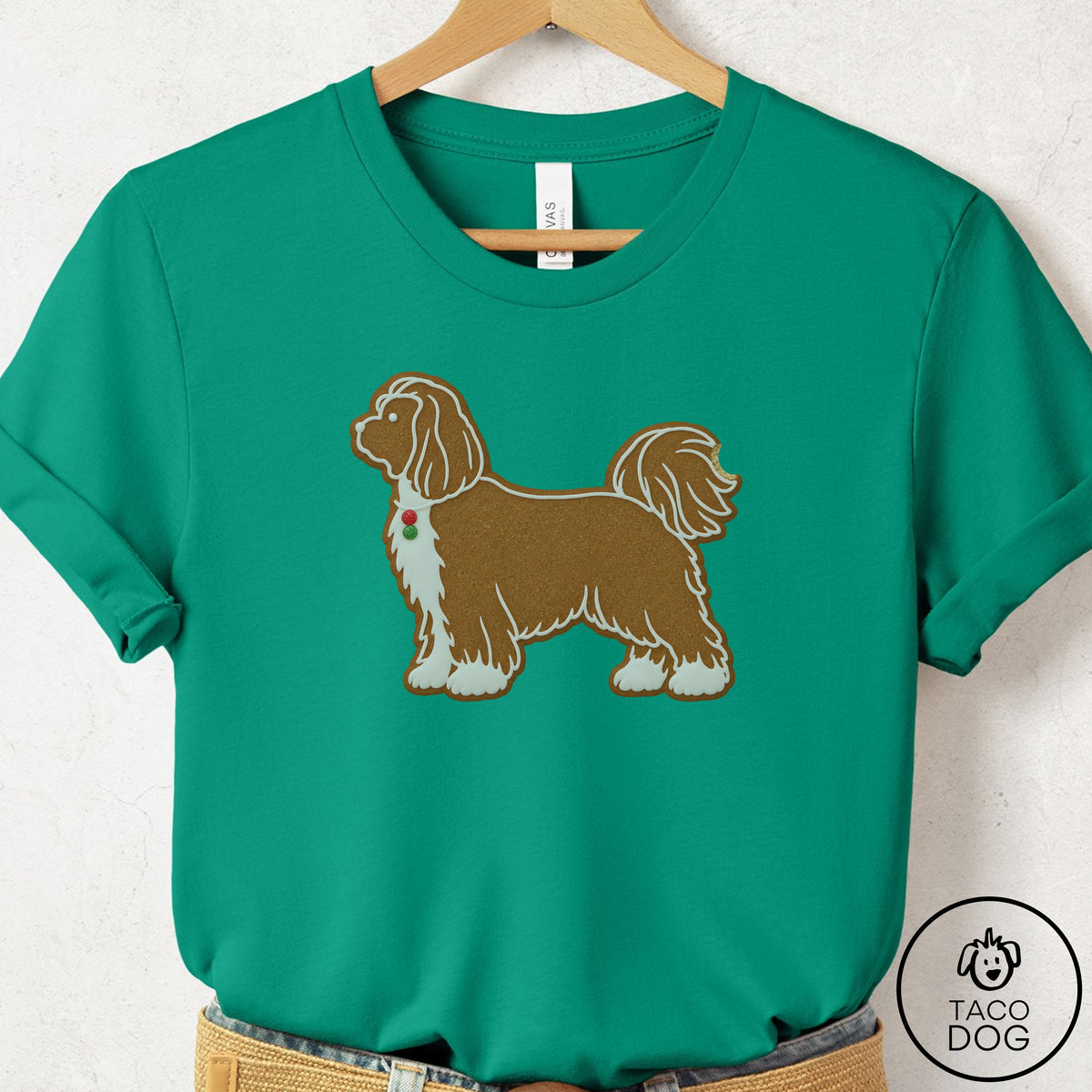 Shih Tzu Gingerbread T-Shirt Kelly Taco-Dog