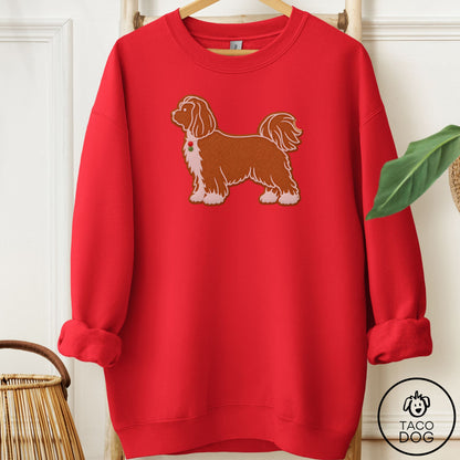 Shih Tzu Gingerbread Sweatshirt Red Taco-Dog