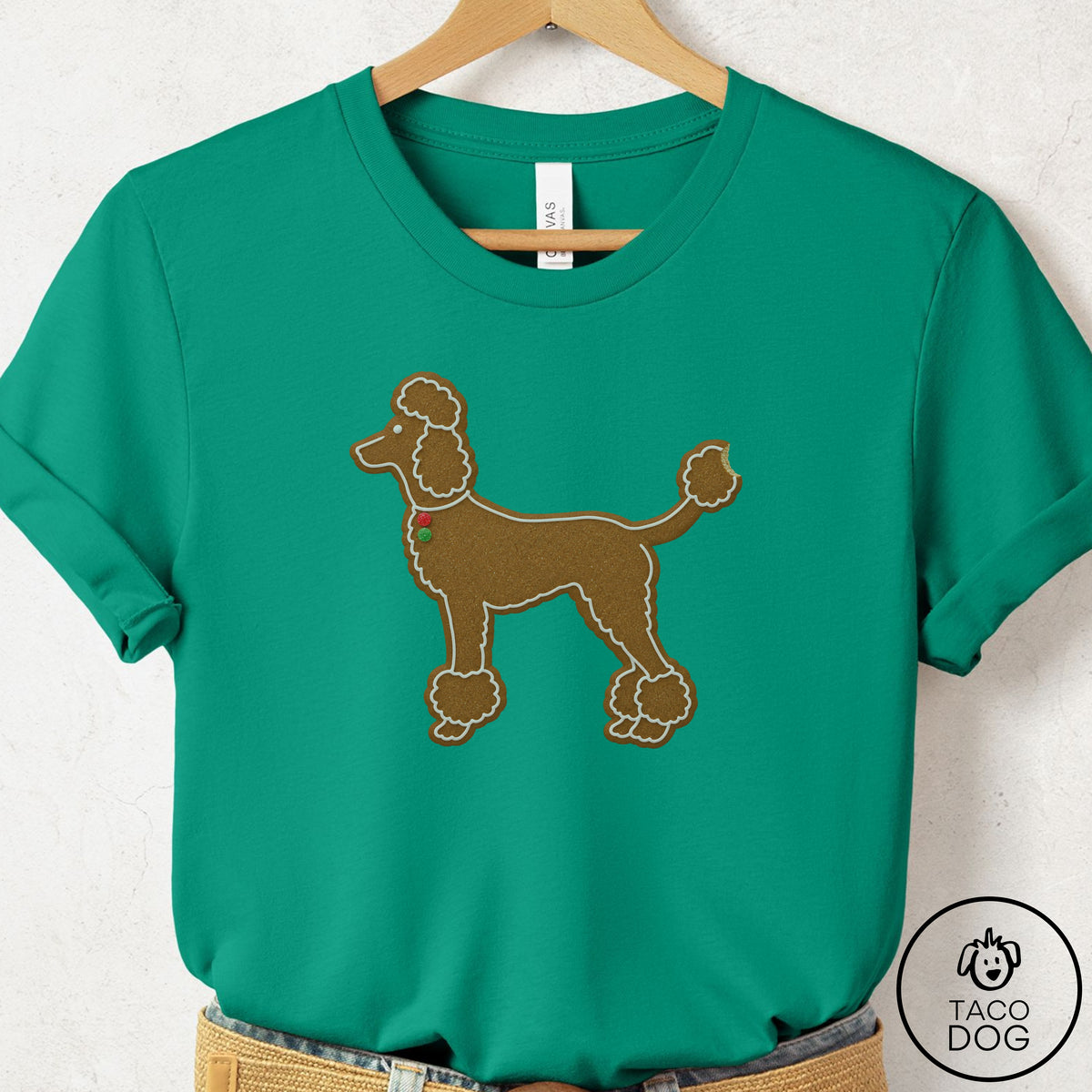 Poodle Gingerbread T-Shirt Kelly Taco-Dog