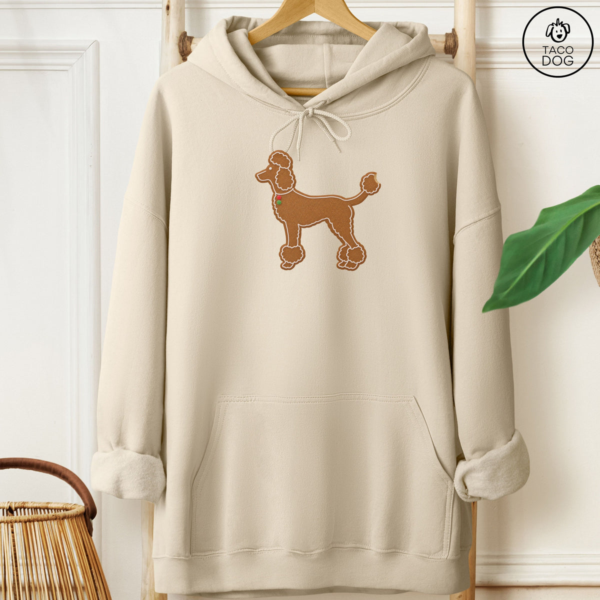 Poodle Gingerbread Hoodie Sand Taco-Dog