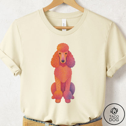 Poodle Gouache T-Shirt Natural Taco-Dog