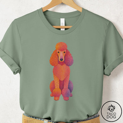 Poodle Gouache T-Shirt Sage Taco-Dog