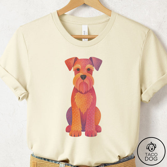 Schnauzer Gouache T-Shirt Natural Taco-Dog