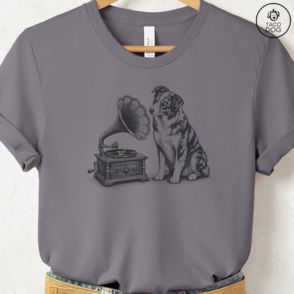 Australian Shepherd Gramophone T-Shirt