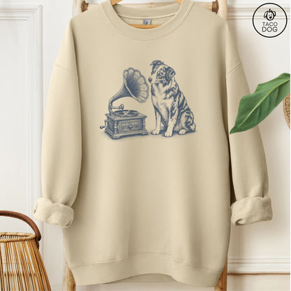 Australian Shepherd Gramophone Sweatshirt