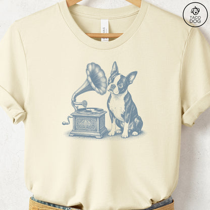 Boston Terrier Gramophone T-Shirt
