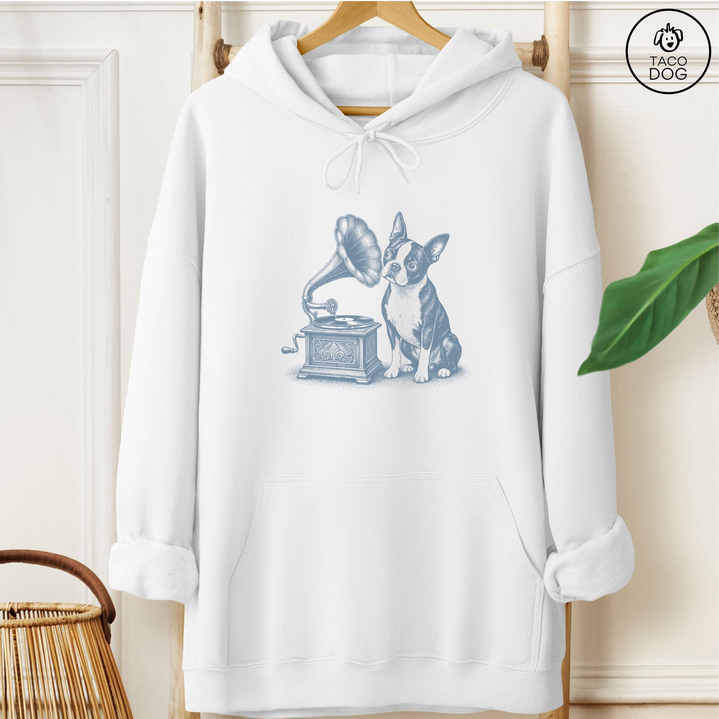 Boston Terrier Gramophone Hoodie