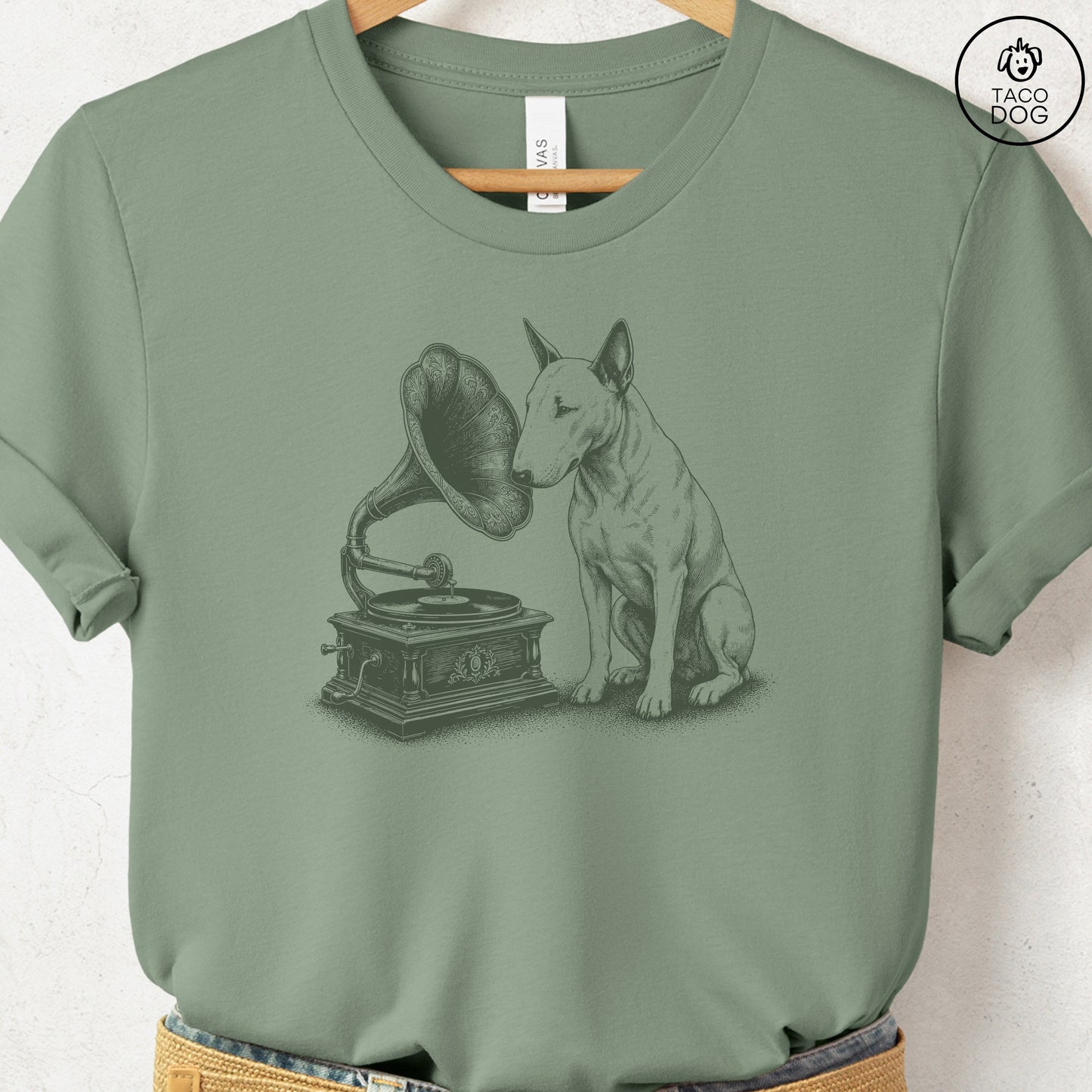 Bull Terrier Gramophone T-Shirt