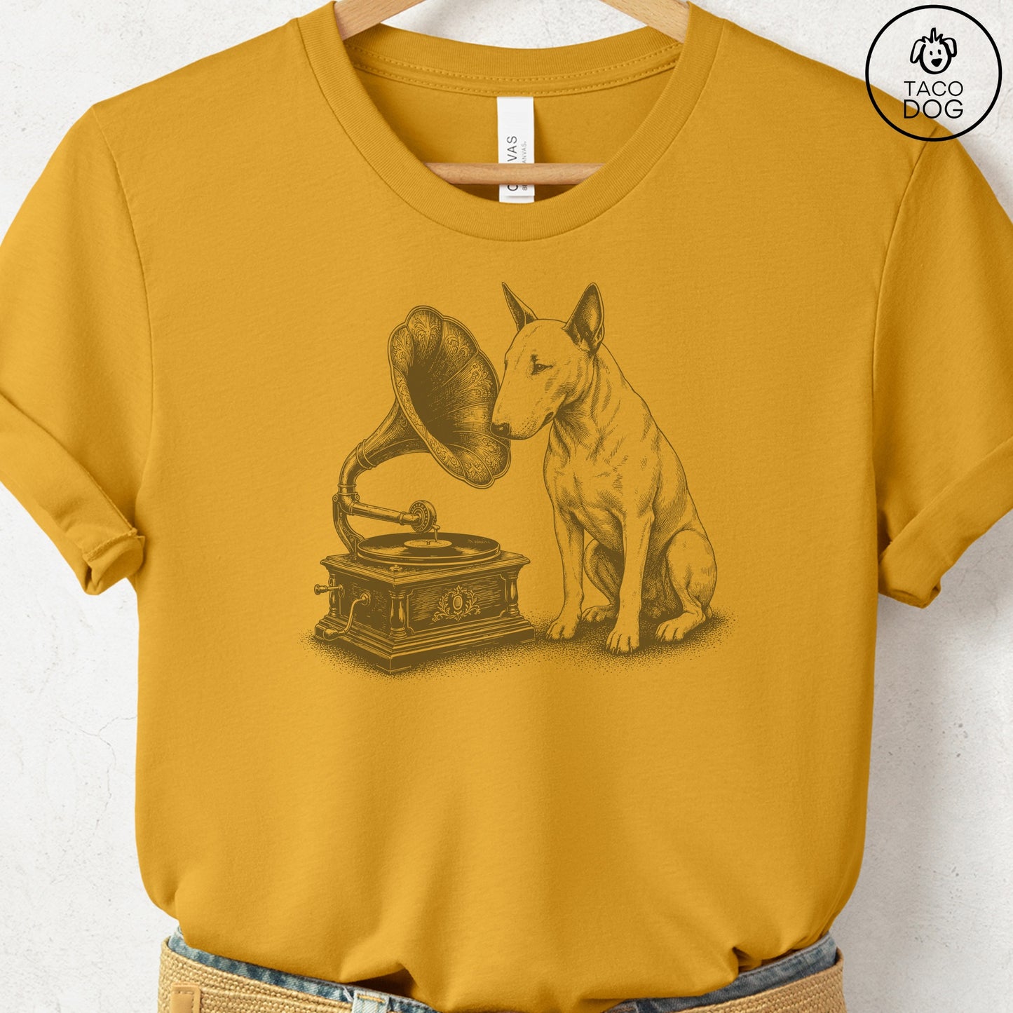Bull Terrier Gramophone T-Shirt