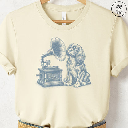 Cavalier King Charles Spaniel Gramophone T-Shirt