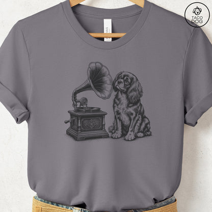 Cavalier King Charles Spaniel Gramophone T-Shirt
