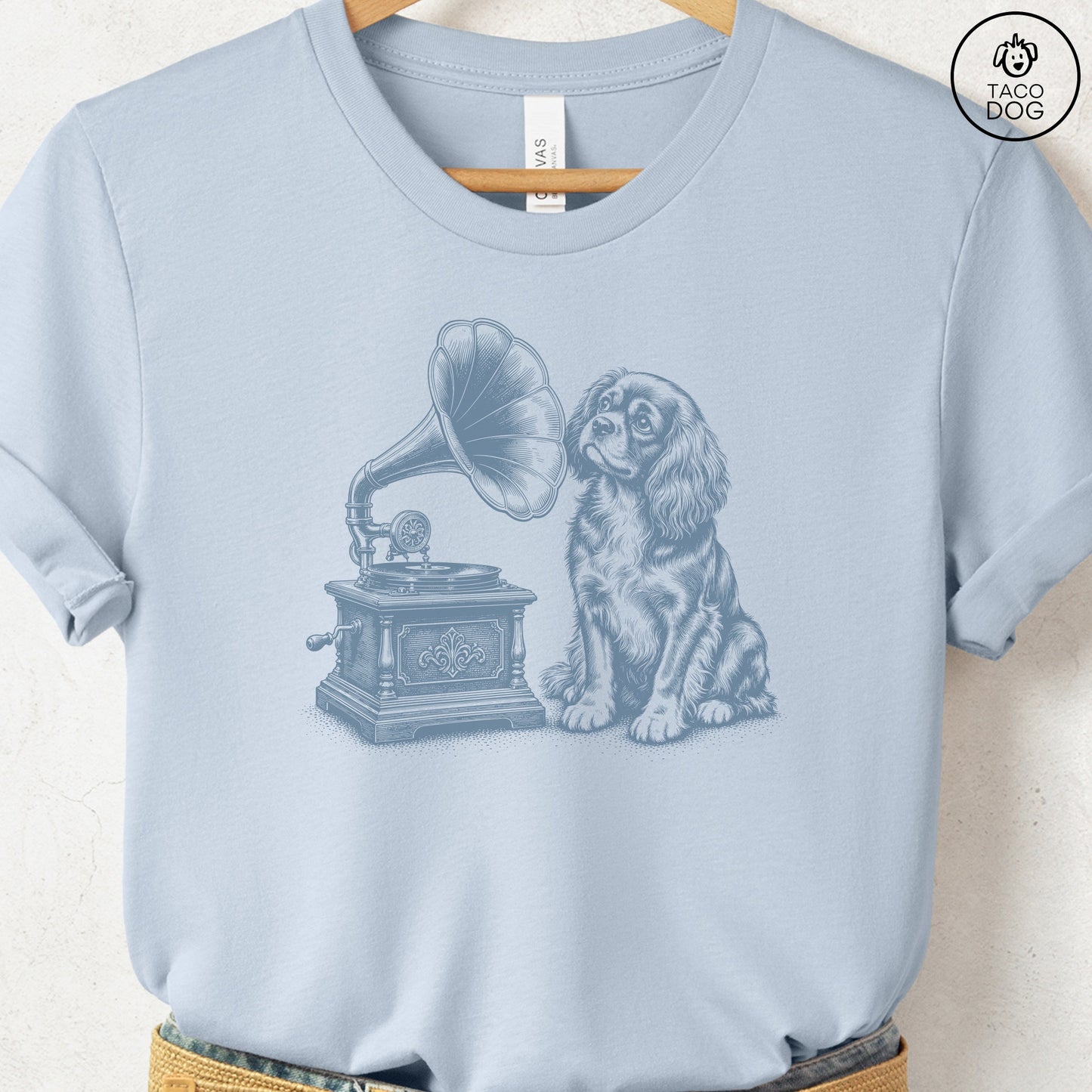 Cavalier King Charles Spaniel Gramophone T-Shirt