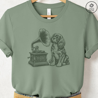 Cavalier King Charles Spaniel Gramophone T-Shirt