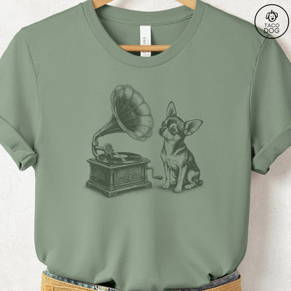 Chihuahua Gramophone T-Shirt