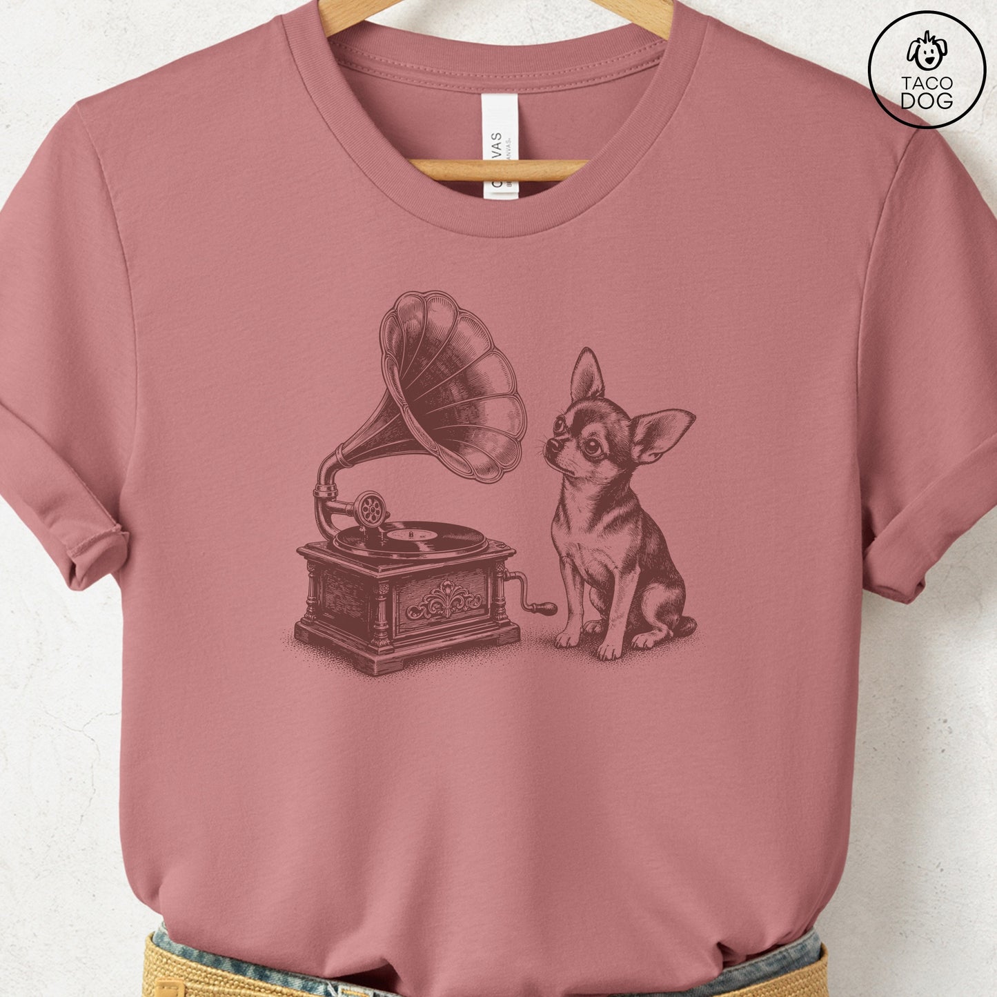 Chihuahua Gramophone T-Shirt